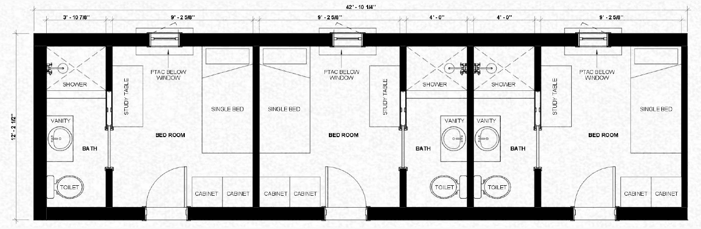 Type A floor plan — 3 bed · 3 bath